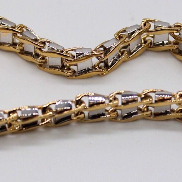 14K Two-Tone 8.5" Fancy Link Men’s Bracelet – 7.5mm, 34.1g, Hand-Polished - Picture 10 of 16